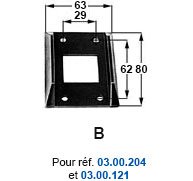 Semelle PVC pour crochet d'arrêt de porte
