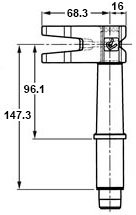 Plan coté pêne long