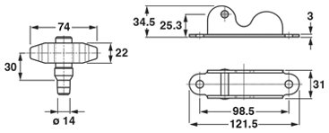 Plan coté kit pênes et gâches double