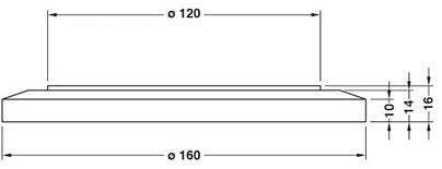 Plan coté plafonnier à LED