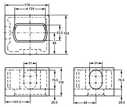 Plan coté coin de conteneur