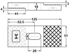 Plan coté bride de fixation de châssis