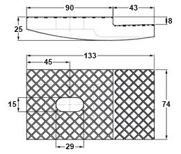 Plan coté bride de fixation de châssis