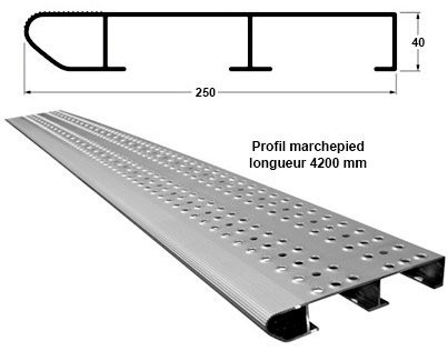 Profil marchepied longueur 4200 mm