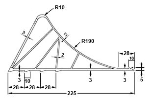 Plan coté cale de roue plastique