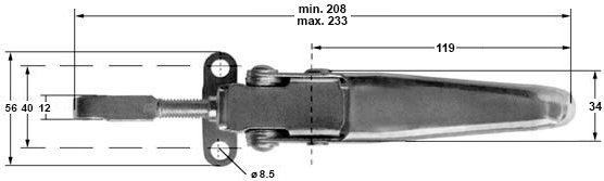 Fermeture de ridelle à excentrique réglable