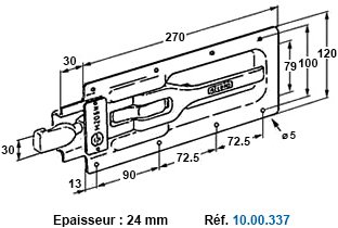 Fermeture à serrage par pêne réglable