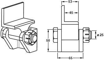 Plan coté articulation de benne