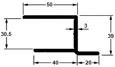 Profils d'encadrement de 30 mm