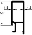 Profil aluminium de ridelle steck-clip 25 mm