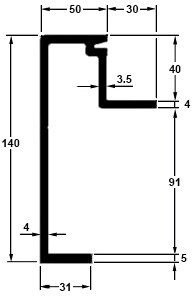 Rive aluminium plancher alu 40 mm