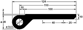 Profil aluminium de charnière de pont pour bétaillère