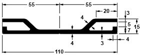 Glissière en aluminium pour volet de bétaillère