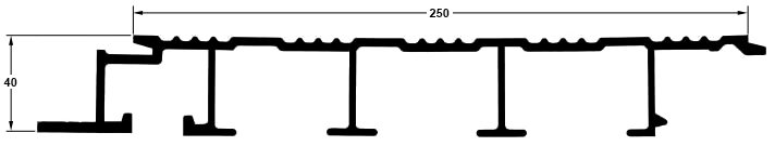 Profil de plancher épaisseur 40 mm