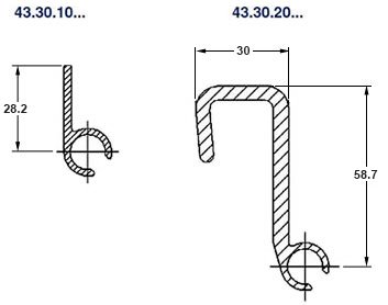 Schéma rail de fixation aluminium